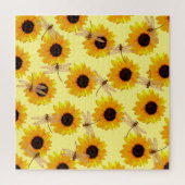 Sonnenblumen und Libellen, Puzzle (Vertikal)