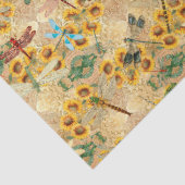 Sonnenblumen und Libellen, Reihe Design 1 Seidenpapier (Detail)