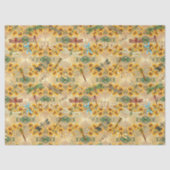 Sonnenblumen und Libellen, Reihe Design 1 Seidenpapier (Vorderseite)