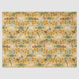 Sonnenblumen und Libellen, Reihe Design 1 Seidenpapier