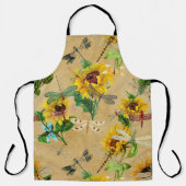 Sonnenblumen und Libellen, Reihe Design 2 Schürze (Vorderseite)