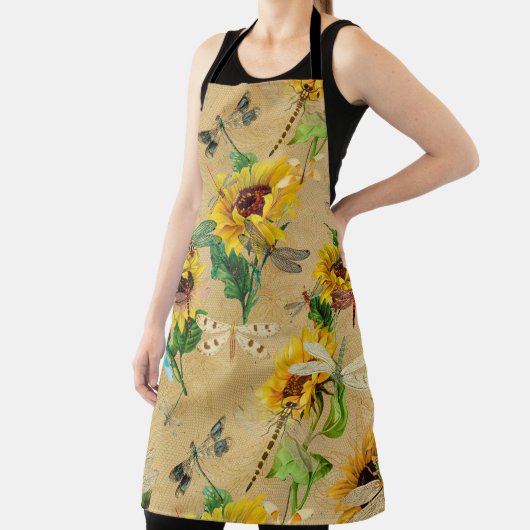 Sonnenblumen und Libellen, Reihe Design 2 Schürze (InSitu)