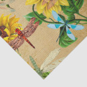 Sonnenblumen und Libellen, Reihe Design 2 Seidenpapier (Detail)