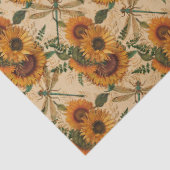 Sonnenblumen und Libellen, Reihe Design 3 Seidenpapier (Detail)