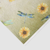 Sonnenblumen und Libellen-Reihe Design 6 Seidenpapier (Ausschnitt)