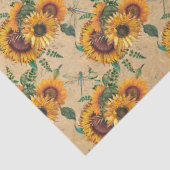 Sonnenblumen und Libellen, Reihe Design 6 Seidenpapier (Detail)