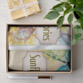 Sonnenblumen und Libellen-Reihe Design 7 Seidenpapier (Geschenk)