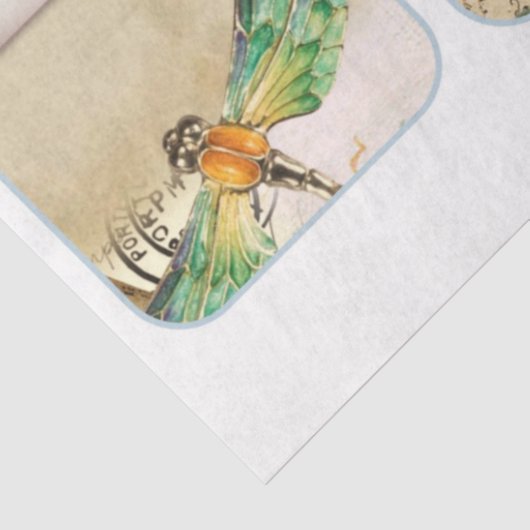 Sonnenblumen und Libellen-Reihe Design 7 Seidenpapier (Ausschnitt)