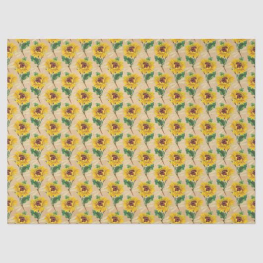 Sonnenblumen und Libellen Serie Design 10 Seidenpapier (Vorderseite)