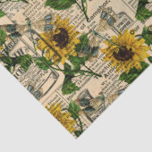 Sonnenblumen und Libellen Serie Design 14 Seidenpapier (Detail)