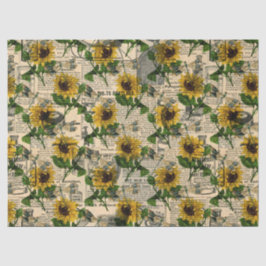 Sonnenblumen und Libellen Serie Design 14 Seidenpapier