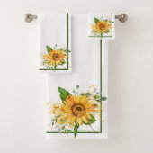 Sonnenblumen und Libellen-Spritzer fallen Badhandtuch Set (Insitu)