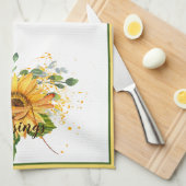 Sonnenblumen und Libellen-Spritzer fallen Gewohnhe Geschirrtuch (Viertel Falte)