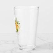Sonnenblumen und Libellen-Spritzer fallen Glas (Links)