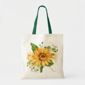 Sonnenblumen und Libellen-Spritzer fallen Tragetasche (Vorne)
