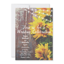 Sonnenblumen und Lichter Rustikale Hochzeit