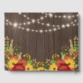 Sonnenblumen und Lichter rustikale Hochzeit Gästebuch (Rückseite)