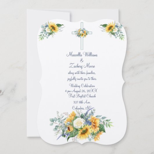 Sonnenblumen und Lied von Solomon Einladung (Vorderseite)