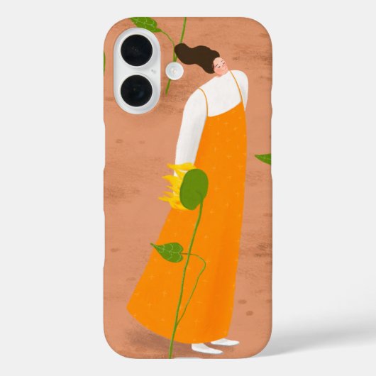 Sonnenblumen und Mädchen Case-Mate iPhone Hülle (Rückseite)