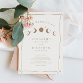 Sonnenblumen- und Mondblütenhochzeit Einladung