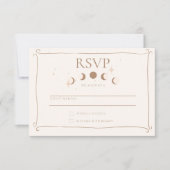 Sonnenblumen- und Mondblütenhochzeit RSVP Karte (Vorderseite)