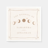 Sonnenblumen- und Mondblütenhochzeit Serviette (Vorderseite)