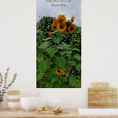 Sonnenblumen und Morgenglorikfotografie hinzufügen Poster (Küche)