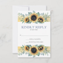 Sonnenblumen und Navy Blue Sonnenblume Hochzeit RS