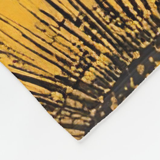 Sonnenblumen und Navy Cheetah Print Accent Fleecedecke (Ecke)