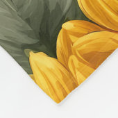 Sonnenblumen und Orangen Herbstdesign Fleecedecke (Ecke)