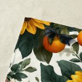 Sonnenblumen und Orangen Herbstdesign Strandtuch (Beispiel)