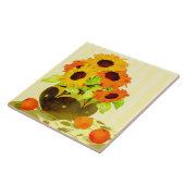 Sonnenblumen und Orangen Keramik Küche Tile Fliese (Seite)