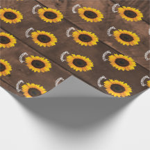Sonnenblumen und Personalisiertes Barnwood