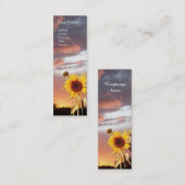 SONNENBLUMEN UND PINKEN SOMMERSONNENSTUFE MINI VISITENKARTE (Vorne/Hinten)