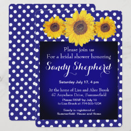 Sonnenblumen und Polka-Punkte Nr. 5 Einladung