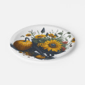 Sonnenblumen und Pumpkin Pappteller (Schrägansicht)