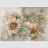 SONNENBLUMEN UND PUMPKINS - DEKOUPAGE SEIDENPAPIER (Vorderseite)