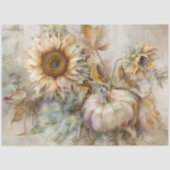 SONNENBLUMEN UND PUMPKINS - DEKOUPAGE SEIDENPAPIER (Vorderseite)