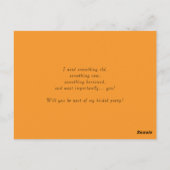 Sonnenblumen und Pumpkins sind meine Trauzeugin Ca Postkarte (Rückseite)