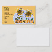 Sonnenblumen und Pumpkins Visitenkarte (Vorne/Hinten)