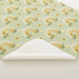 Sonnenblumen und Rainbows Baby Sherpadecke
