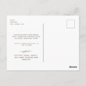 Sonnenblumen und rosa Blütenblume Rustikales Braut Postkarte (Rückseite)