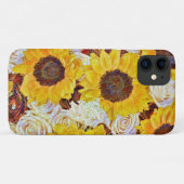 Sonnenblumen und Rose Blume Art Phone Case (Rückseite (Horizontal))