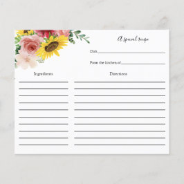 Sonnenblumen und Rose Brautparty Rezept Karte