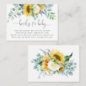 Sonnenblumen und Rose Bücher für die Babyverpackun Visitenkarte (Vorne/Hinten)