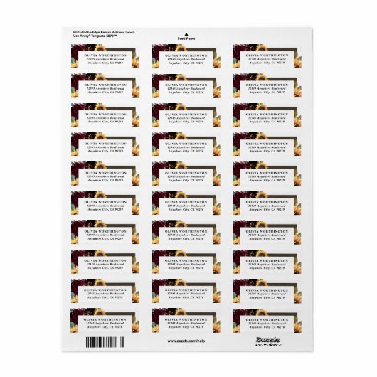 Sonnenblumen und Rose Burgund Red Navy Blue Weddin (Vorne)