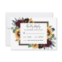 Sonnenblumen und Rose Burgund Red Navy Blue Weddin