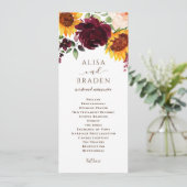 Sonnenblumen und Rose Burgund Rote Hochzeit im Her Programm (Stehend Vorderseite)