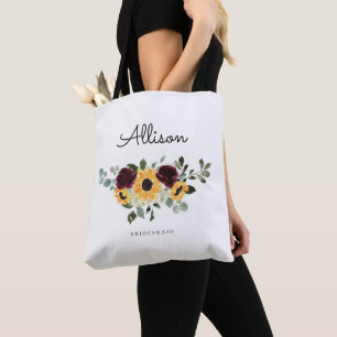 Sonnenblumen und Rose Hochzeitshelfer Tasche