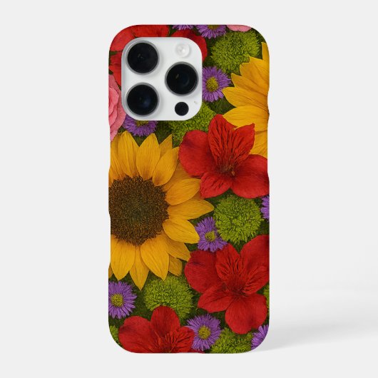 Sonnenblumen und Rose iPhone Case iPhone Hülle (Rückseite)